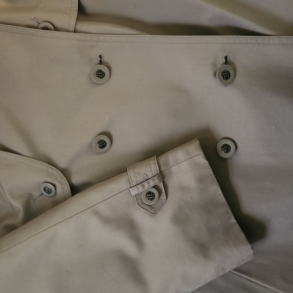 Lined Trench Coat Full Length Tan coloured VIPetites size 14 - Picture 5 of 6